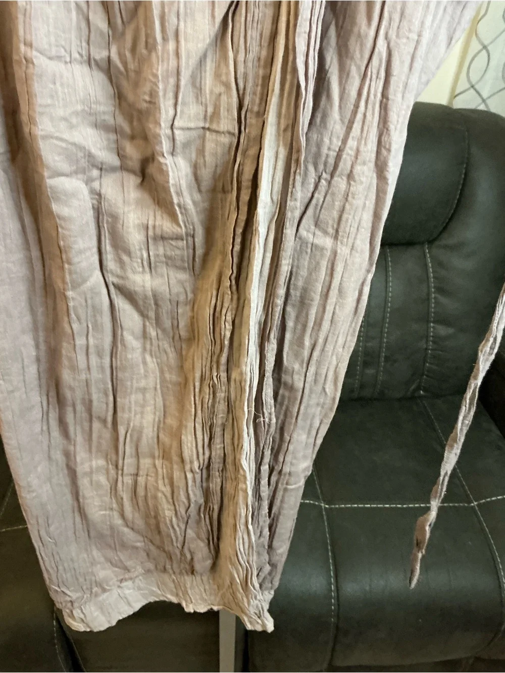 TC Women's Capris in Light Taupe with Button & Tie Detail - Picture 3 of 6